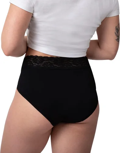 Vista 3 de Organic Signatures Bragas de algodón orgánico para mujer, cintura de encaje