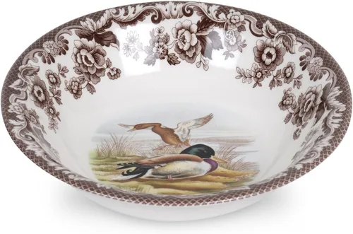 Vista 21 de Spode Woodland American Wildlife Ascot - Cuenco para cereales, diseño de bisonte, cuenco de loza fina de 8 pulgadas para cereales, ensaladas