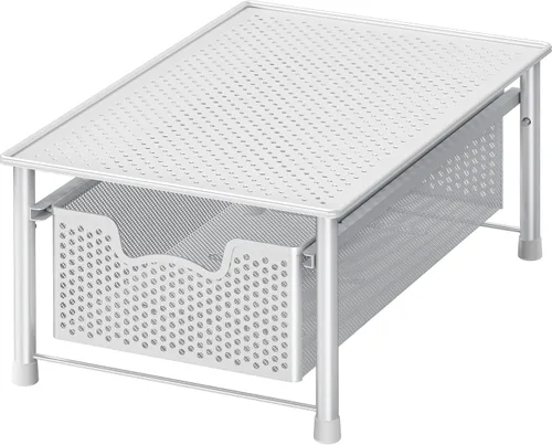 Vista 12 de Simple Houseware - Cajón organizador de cesta de gabinete apilable, rosa