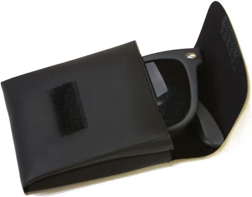 Vista 4 de Gafas de sol plegables negras mate + estuche GT