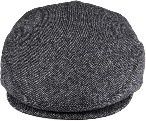Vista 3 de VOBOOM - Gorra plana en espiga para hombre con mezcla de lana