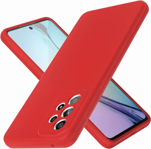 Vista 9 de Funda para Galaxy A73 5G de 6.7 pulgadas, silicona líquida suave protectora y forro de microfibra antiarañazos, a prueba de golpes, compatible