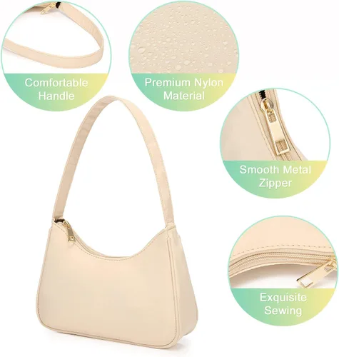Vista 4 de Loiral Bolsos de hombro para mujer, lindo bolso de mano pequeño tipo hobo