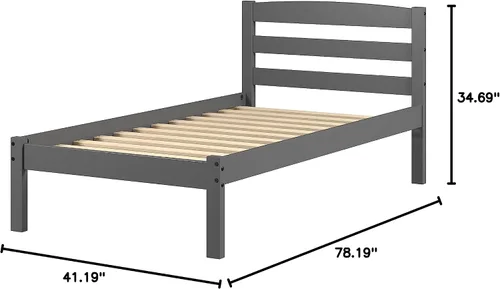 Vista 3 de Donco Kids Cama Econo Twin Gris Oscuro