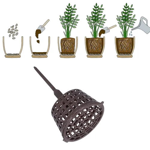 Vista 5 de Cesta de fertilizante, caja de fertilizante de bonsái de 20 piezas con tapa para plantas en maceta para plantar fertilización