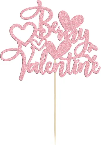 Vista 121 de Ephlyn 24 adornos para cupcakes con purpurina para el día de San Valentín, dulce amor, corazón, día de San Valentín, decoración para cupcakes