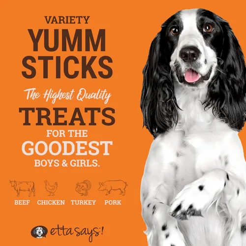 Vista 2 de etta says! Yumm Sticks, paquete variado de golosinas de carne seca