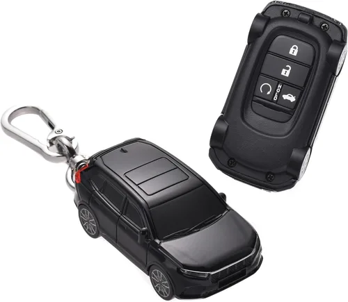 Vista 8 de para Funda de Llavero Honda - Estuche de llavero compatible con Honda Accord Civic CRV Pilot Odyssey Passport Llave Remota Inteligente - Negro