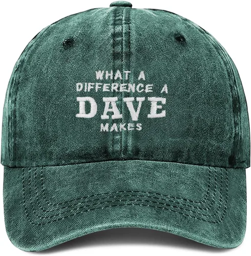 Vista 14 de What A Differences A Dave Makes Hat Gorra de béisbol Sombreros para hombres Sombrero ajustable