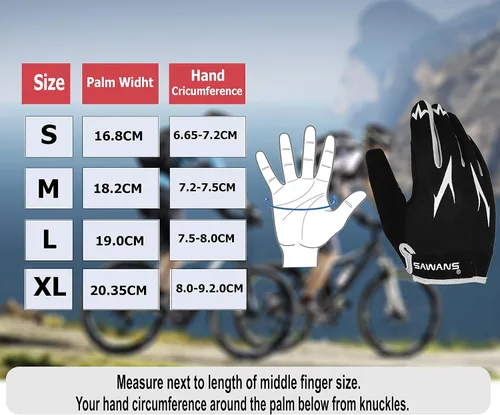 Vista 6 de Guantes de ciclismo para pantalla táctil, transpirables, para bicicleta de montaña, para carretera, antideslizantes, acolchados, para hombres