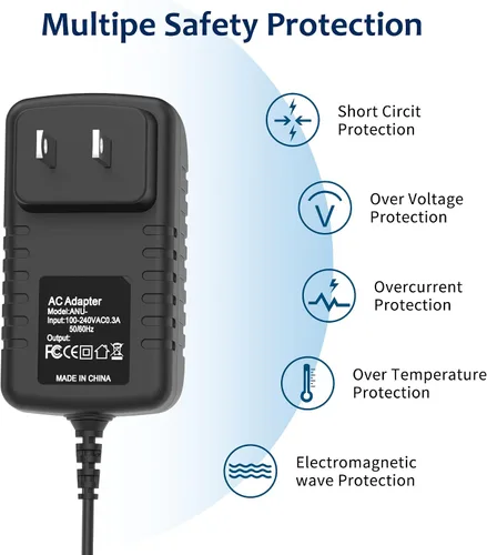 Vista 3 de Cargador adaptador de corriente AC-DC compatible con conectores LEMAX #74706 Christmas Village de 3 salidas