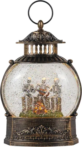 Vista 10 de Christmas Music Snow Globe Lantern with 6 Hour Timer, USB Powered Battery Operated Lighted Water Singing Snow Globe Holiday Women Children