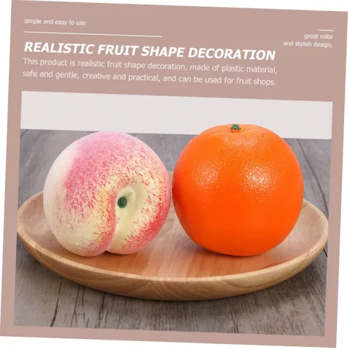 Vista 4 de HOMSFOU 4 unids Artificial Frutas Ventana Plástico Alimentos Artificiales Decorativas Para Sala Alimentos Artificiales Foto Accesorios Decorativos