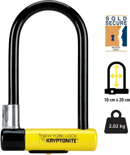 Vista 3 de Kryptonite Cerradura en U resistente estándar de Nueva York, cerradura