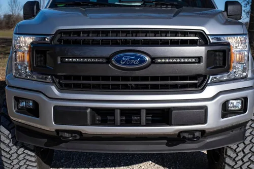 Vista 7 de Rough Country Barras de luz LED CREE Slimline Serie Negra de 10" Par - 70410ABL