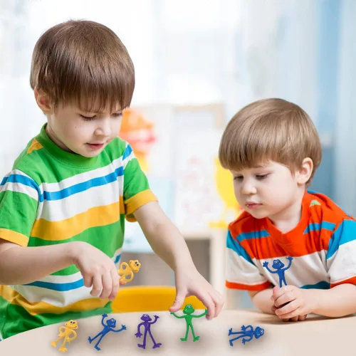 Vista 5 de ArtCreativity Juego de 12 figuras de rana flexibles, juguetes flexibles y flexibles para niños, recuerdos de fiesta de animales, juguetes