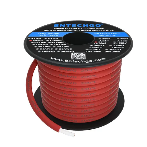 Vista 21 de Bntechgo 8 alambres de silicona suave y flexible, silicona resistente a altas temperaturas, altamente eficiente 8 AWG calibre, 1650 hilos de alambre