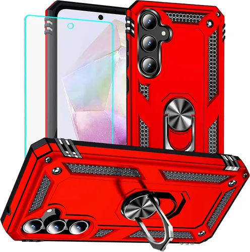 Vista 12 de Yiakeng Funda para Galaxy A32 5G, Samsung A32 5G, fundas protectoras de grado militar con anillo para Samsung Galaxy A32 5G (verde militar)