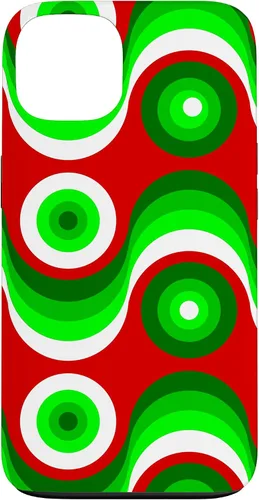 Vista 7 de iPhone 16 ugly christmas mod groovy red green 1960s 1970 retro vintage Case