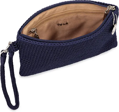 Vista 3 de The Sak Vita - Correa de muñeca en ganchillo, correa de muñeca individual y bolsillos para tarjetas