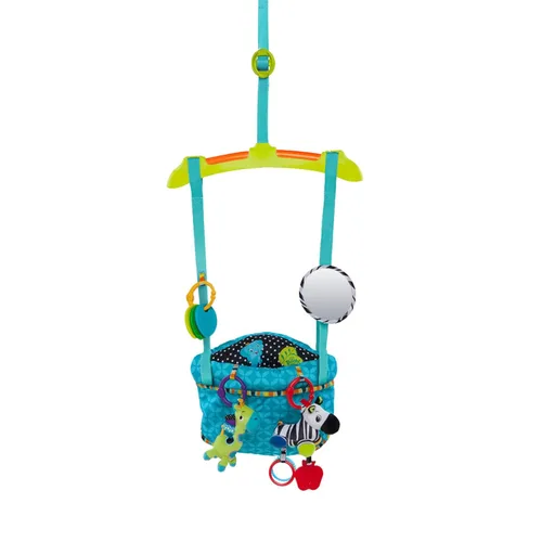 Vista 9 de Mecedora de puerta para bebé Bright Starts Bounce 'n Spring, de lujo, color azul