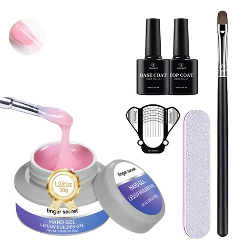 Vista 9 de Gel constructor de gel duro para uñas de larga duración fuerte mano desnuda 3D escultura para extensión de uñas 4oz