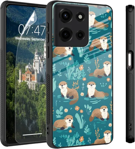 Vista 29 de Funda para Motorola Moto Edge 2022, cubierta trasera de vidrio templado con protector de pantalla, funda protectora a prueba de golpes para Motorola