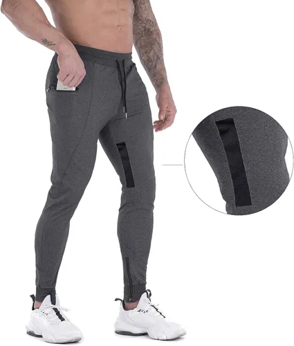 Vista 2 de MAIKANONG Pantalones deportivos de gimnasio para hombre estilo casual pantalones de entrenamiento cónicos para gimnasio entrenamiento