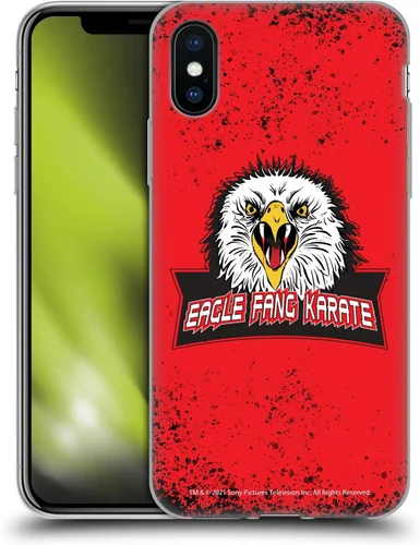 Vista 97 de Head Case Designs Funda de gel suave con licencia oficial de Cobra Kai Eagle Fang Logo Key Art compatible con Apple iPhone 7 Plus/iPhone 8 Plus