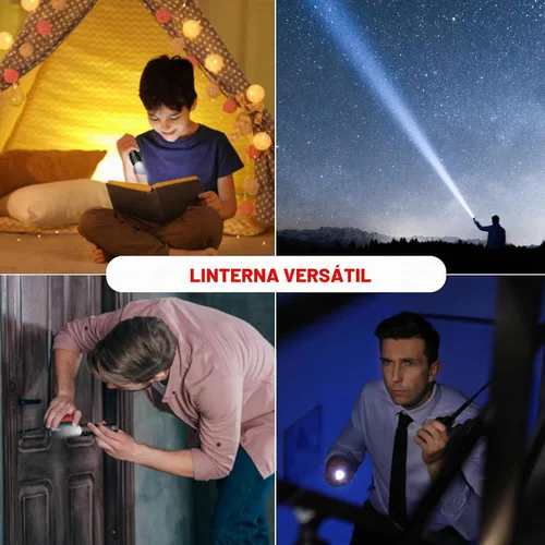 Vista 5 de Linterna LED táctica de grado militar, 3 modos, 3000 lúmenes, impermeable, con zoom, paquete de 4