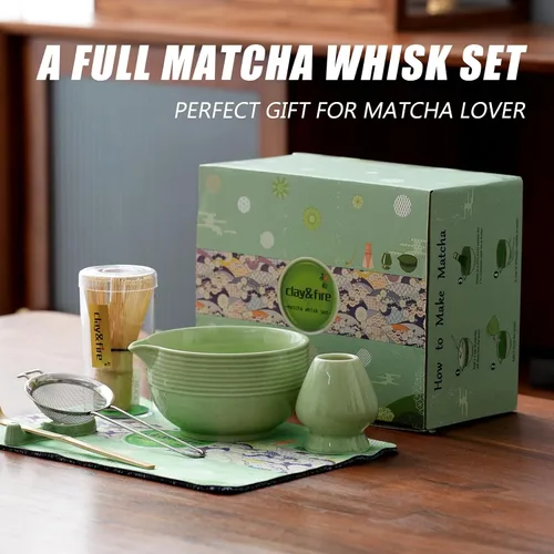 Vista 9 de Clay&Fire Batidor de matcha, batidor de bambú hecho a mano para polvo matcha, Chasen japonés tradicional para agitador de matcha, Wisk Matcha 100%
