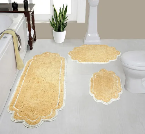Vista 31 de Home Weavers - Tapete de baño 100% algodón copetudo, supersuave y absorbente, lavable a máquina y apto para secadora lino
