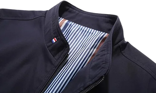 Vista 5 de HaoMay Chaquetas ligeras con cremallera completa para hombre