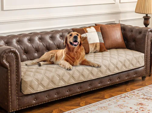 Vista 8 de Ameritex Funda impermeable para cama de perro, manta para mascotas con parte trasera antideslizante para muebles, cama, sofá