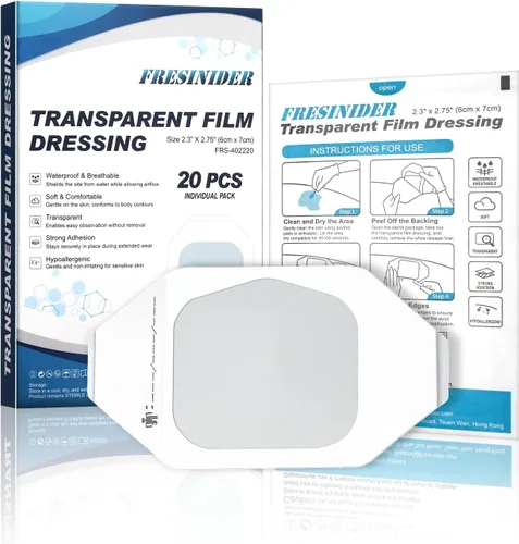 Vista 11 de FRESINIDER Apósito de película transparente de 2.3 x 2.75 pulgadas (paquete de 50) - Pequeños vendajes impermeables para ducha, cubierta