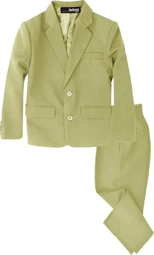 Vista 7 de Gino Giovanni - Conjunto de traje formal para niño (2 piezas)