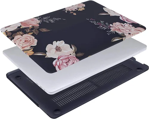 Vista 5 de MOSISO - Funda compatible con MacBook Pro de 13 pulgadas versión 2016-2020 A2338 M1 A2289 A2251 A2159 A1989 A1706 A1708, carcasa rígida de peonía