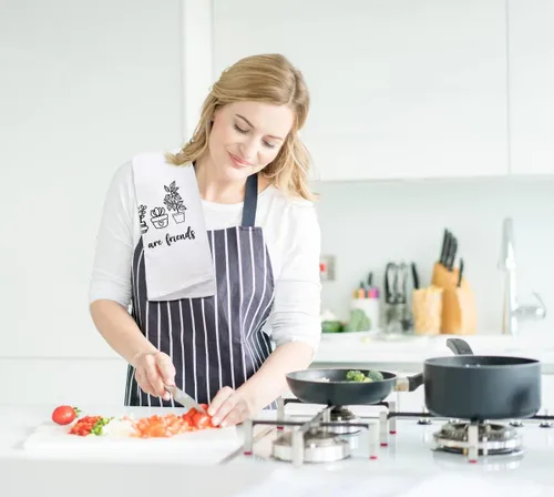 Vista 6 de Vastsea Regalos para amantes de plantas para mujeres - Toallas de cocina divertidas para plantas de saco de harina, set de 4, regalos de jardinería