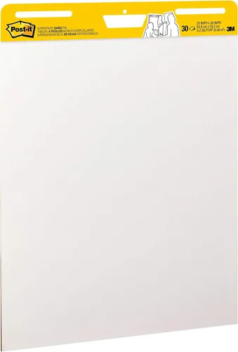 Vista 11 de Post-it Rotafolios Superadhesivos para Caballete, 25 x 30 Pulgadas, 30 Hojas/Rotafolio, 6 Rotafolios, Papel Premium Blanco Autoadhesivo de Alta