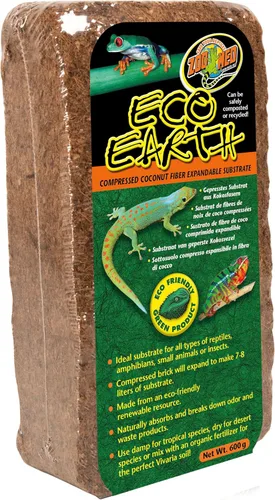 Vista 2 de Zoo Med Laboratories SZMEE10 Eco Earth - Cama para mascotas, 1 ladrillo
