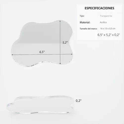 Vista 4 de Posavasos Decorativos de Acrílico, Posavasos Irregulares para Bar y Bebidas, Posavasos para Taza de Café con Forma de Nube Transparente, Perfecto