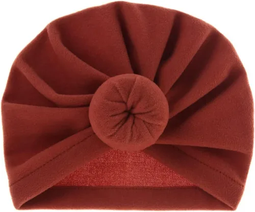 Vista 3 de Juego de gorro de algodón para recién nacido, gorro con nudo de dona, suave turbante con lazo