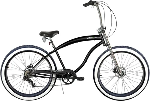 Vista 9 de Tracer Avalon 26 & 29 Inch Beach Cruiser Bike Negro mate