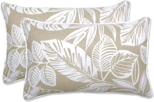 Vista 19 de Pillow Perfect Almohadas lumbares Delray azul marino para exteriores/interiores, 11.5 x 18.5 pulgadas, paquete de 2