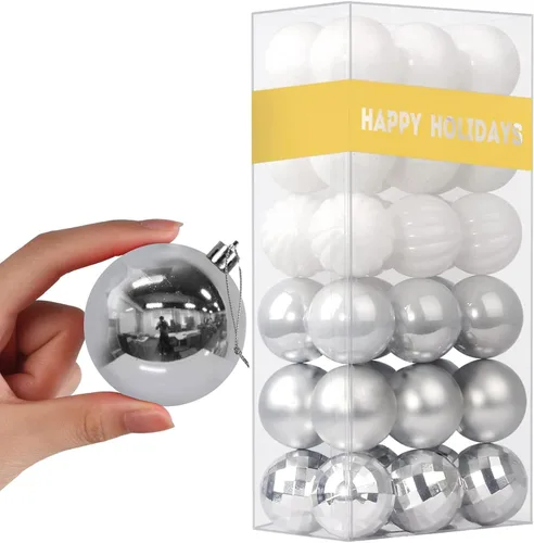 Vista 43 de Esferas pequeñas de bronce de 1.6 pulgadas para decoración del árbol de Navidad, adornos inastillables para cumpleaños, Halloween, vacaciones, boda