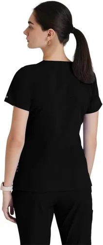 Vista 2 de Barco ONE - Top de 5 bolsillos con cuello en V para mujer, elástico en 4 direcciones