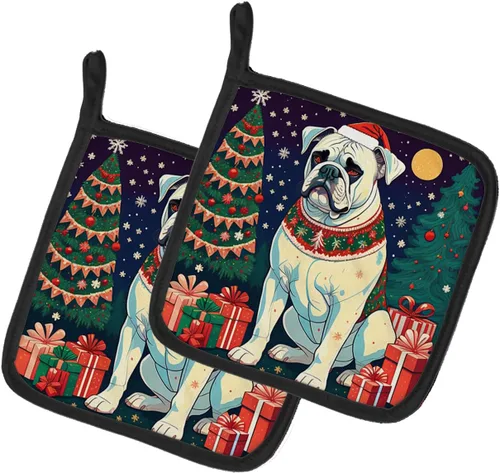 Vista 35 de Affenpinscher - Par de soportes para ollas de Navidad