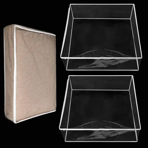 Vista 10 de Geetery Fundas de Cojín de Asiento de Sofá de Plástico PVC Impermeables Fundas de Sofá Muebles Funda de Asiento de Sofá para Proteger Contra