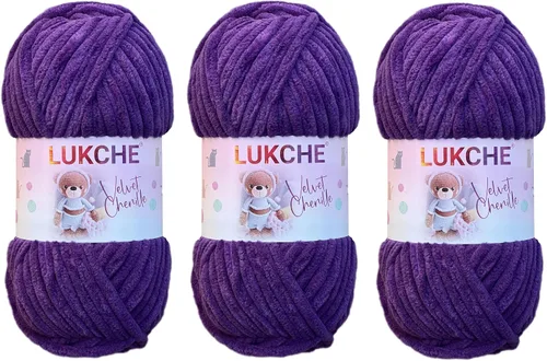 Vista 12 de Hilado de chenilla de terciopelo para amigurumi y punto de crochet súper voluminoso 100 gr (69,0 m) (Grosor del hilo 8 mm) (Verde espárrago) 1