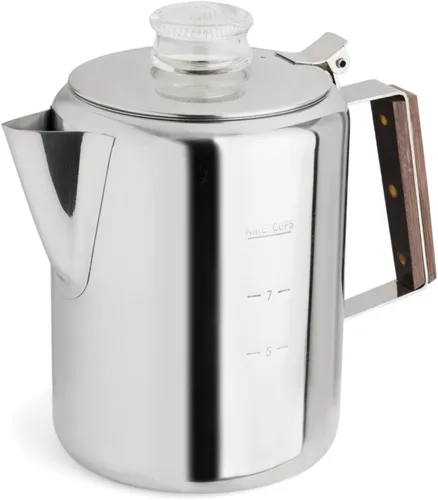 Vista 6 de Rapid Brew - Cafetera percoladora de acero inoxidable, 12 tazas